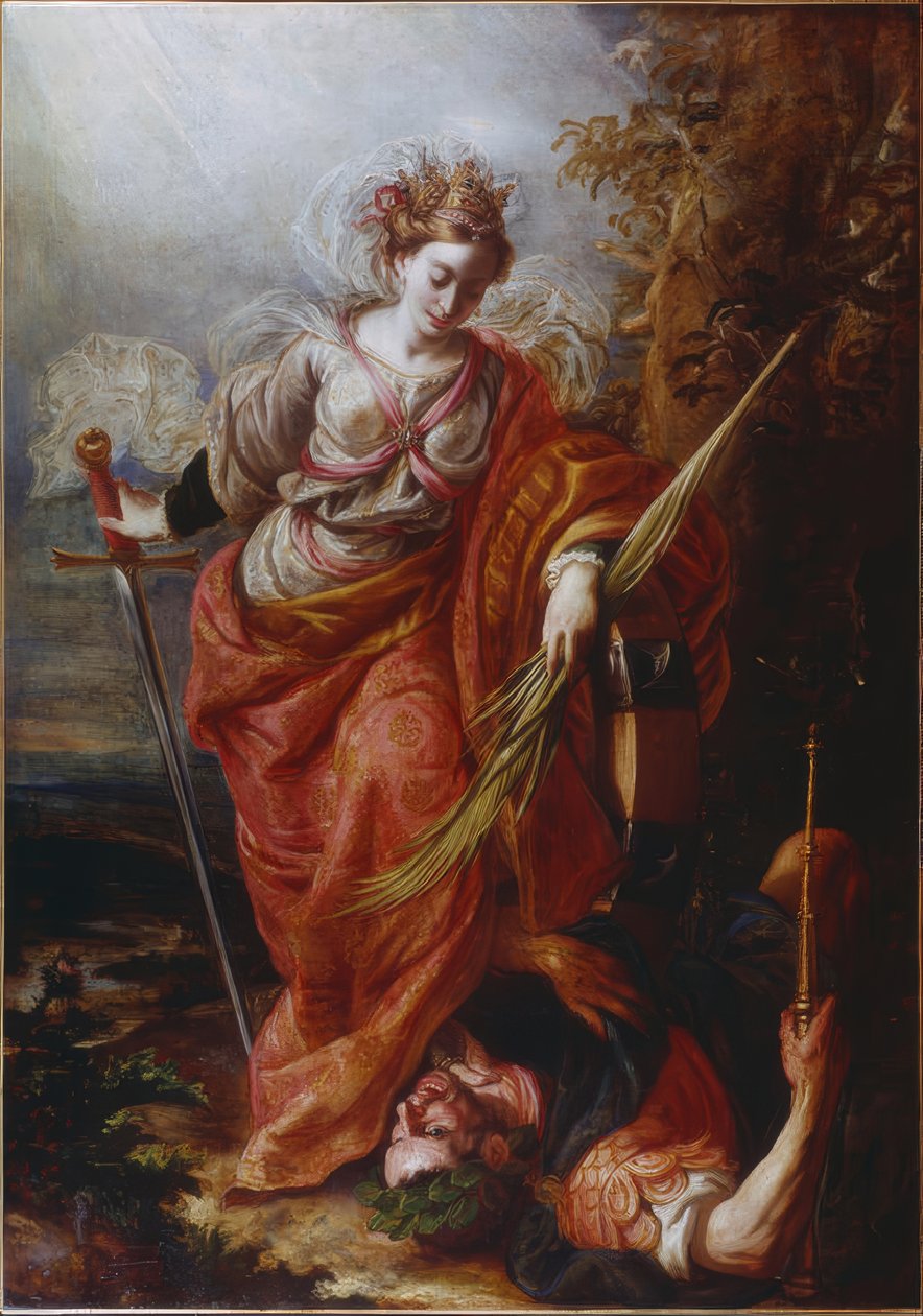 Saint Catherine of Alexandria Dominating the Emperor Maxentius by Claudio Coello