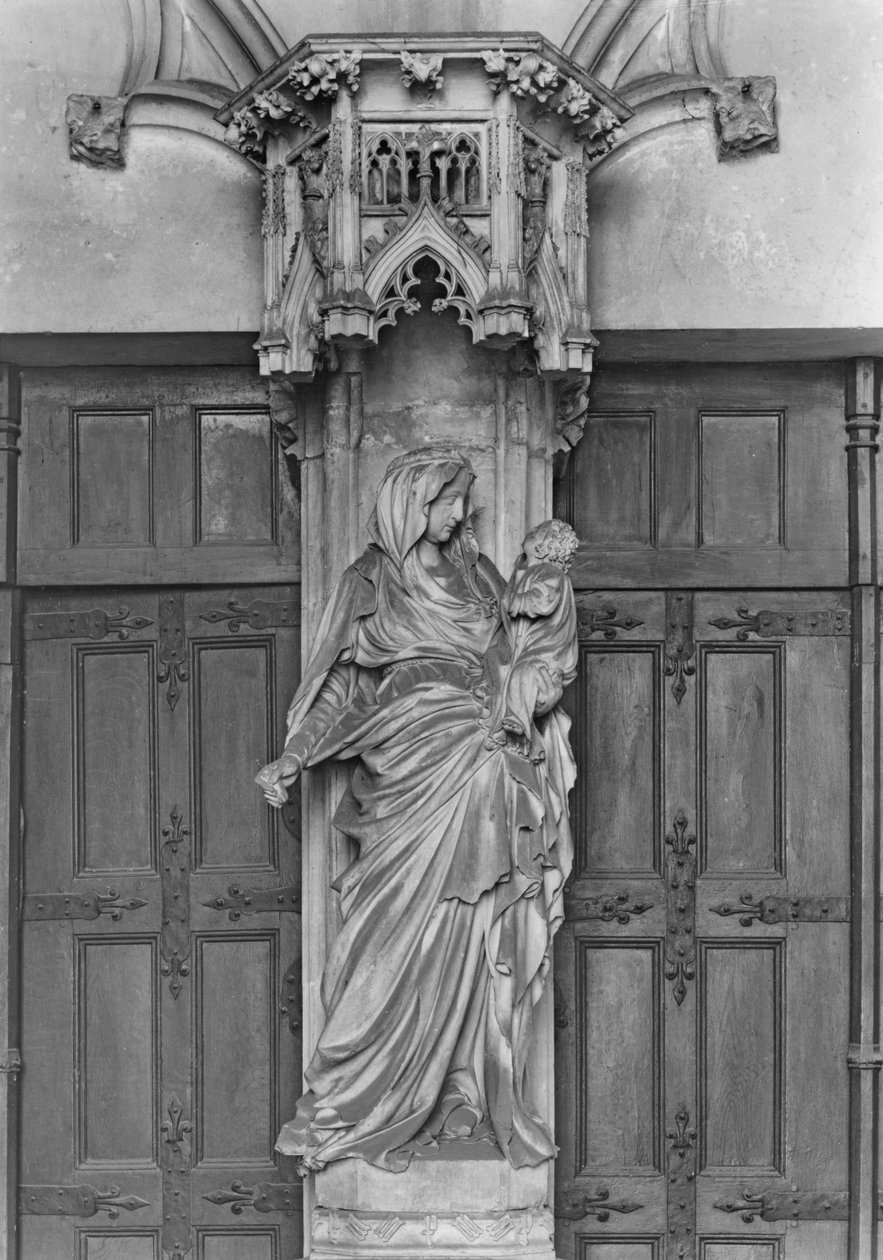 Portal with a Trumeau Depicting the Virgin and Child by Claus and Malouel, Jean Sluter