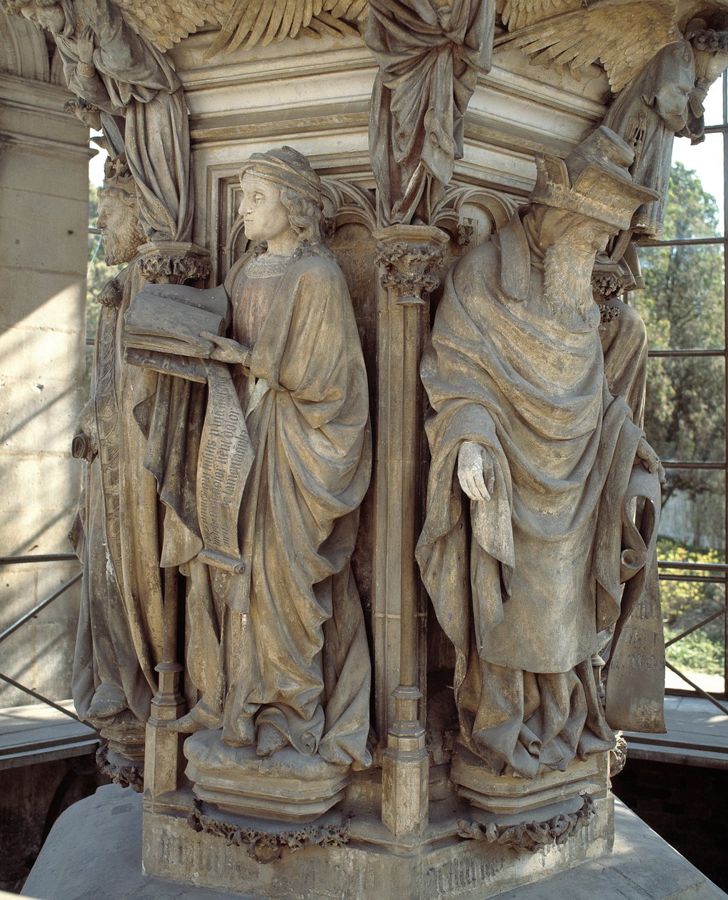 Jeremiah and Zachariah (base of the Well of Moses) (sculpture) by Claus Sluter