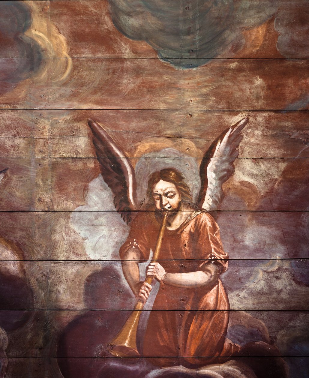 Locquirec (Finistère) / Saint-Jacques Church, Painted Vault Panelling (Photo) by Cleran
