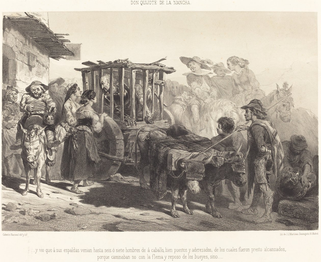 ...and saw that behind him came up to six or seven men... by Célestin Nanteuil
