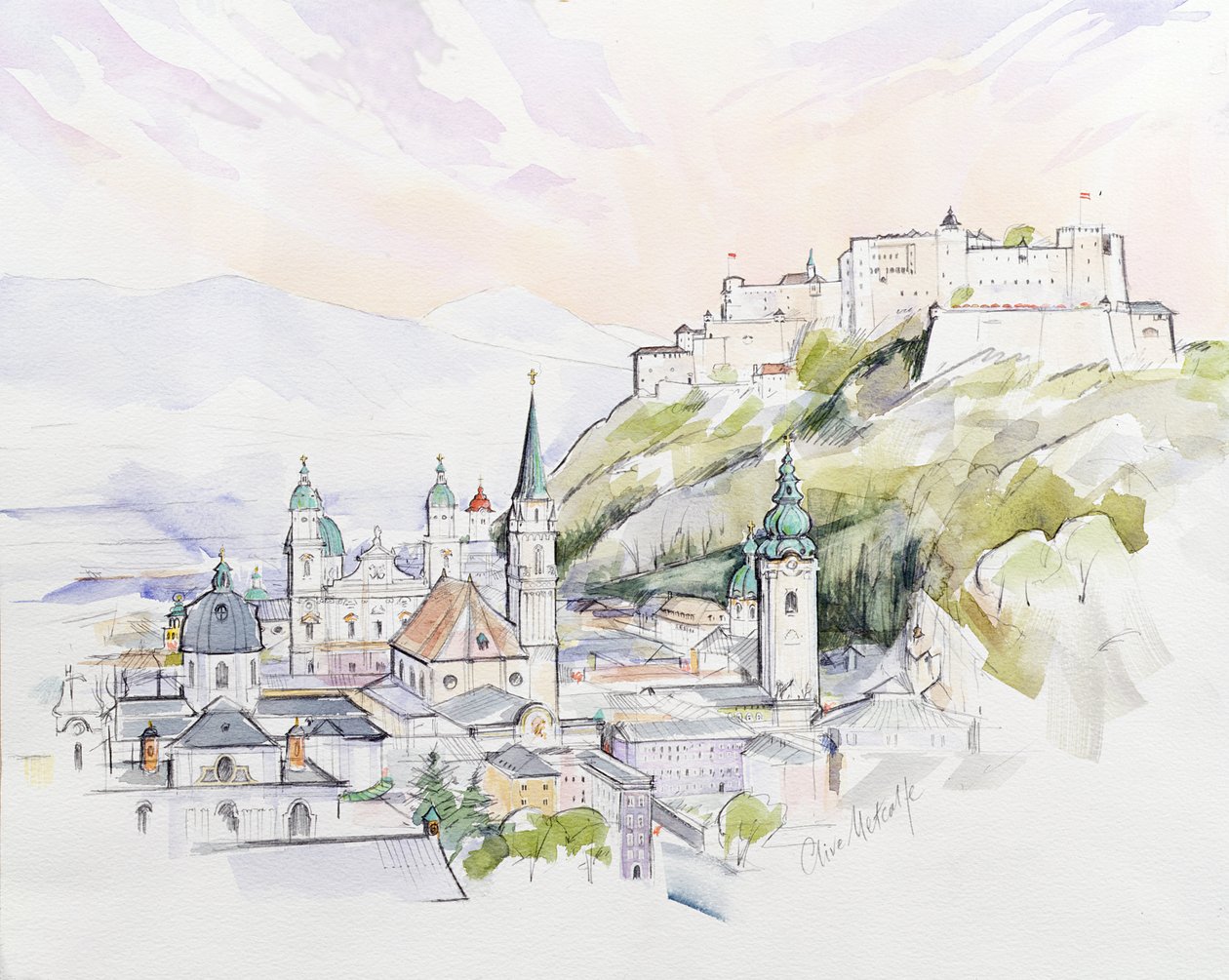 Salzburg Sunrise by Clive Metcalfe