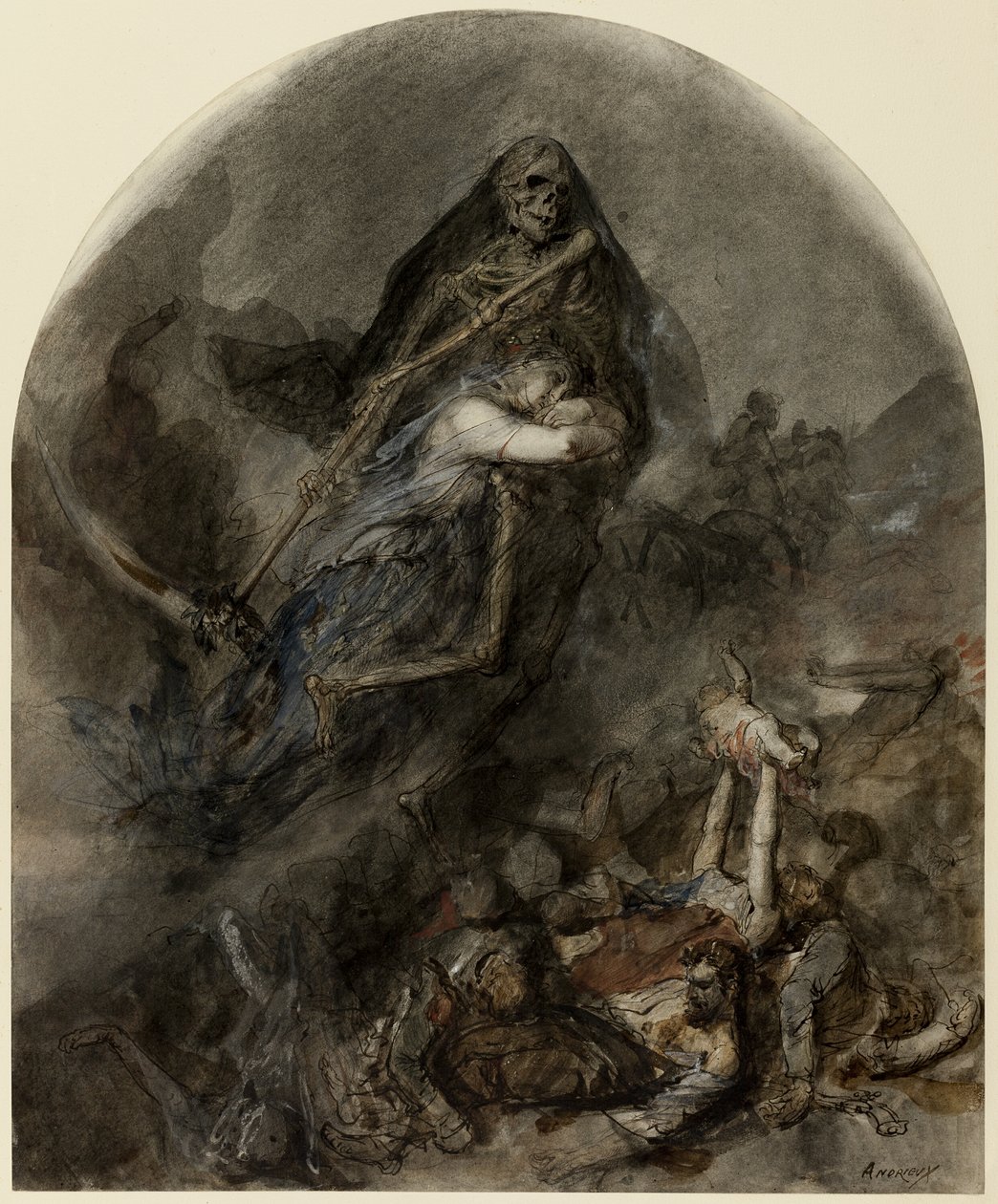 Allegory of Death by Clément-Auguste Andrieux