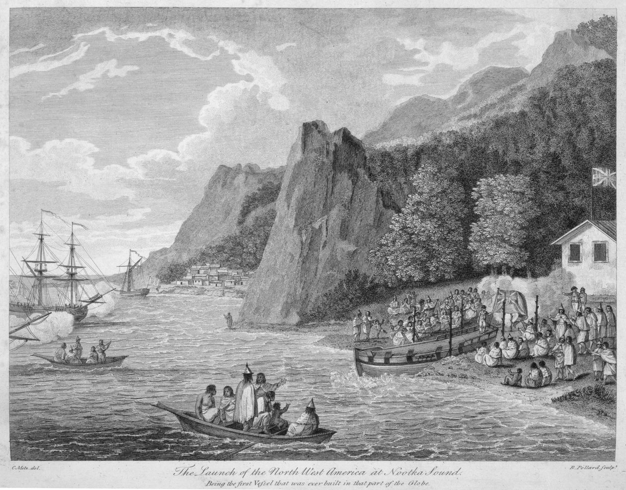 The Launch of the North West America at Nootka Sound by Conrad Martin Metz