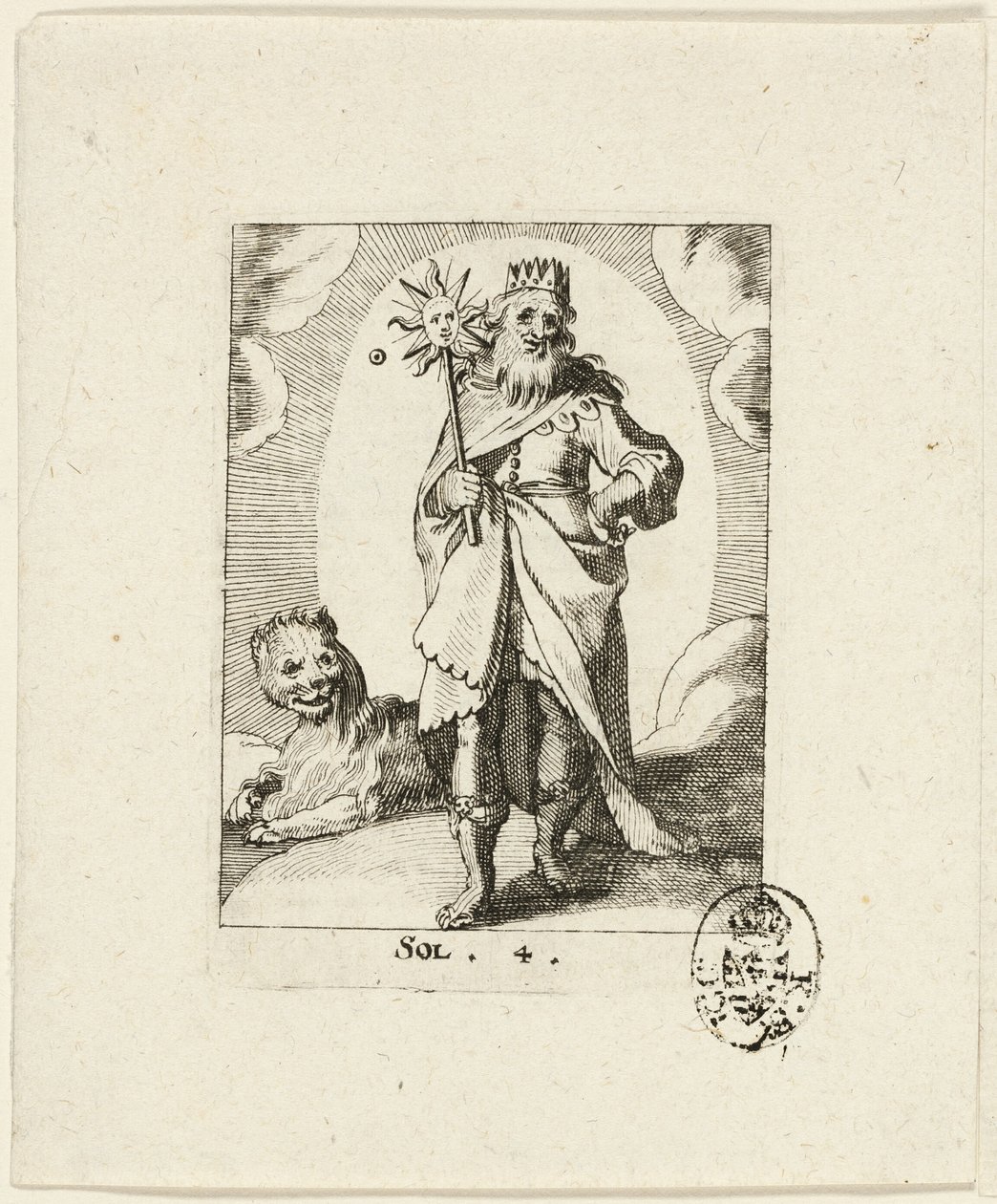 Sol, plate four from Der VII Planeten by Conrad Meyer