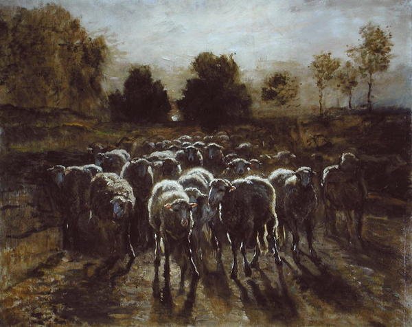 Flock of Sheep, or The Return of the Flock by Constant-Emile Troyon
