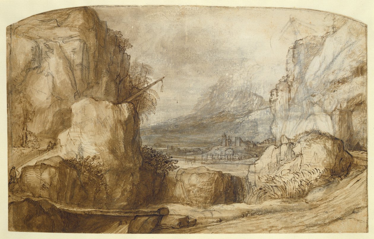 Mountainous Landscape by Constantin Daniel van Renesse