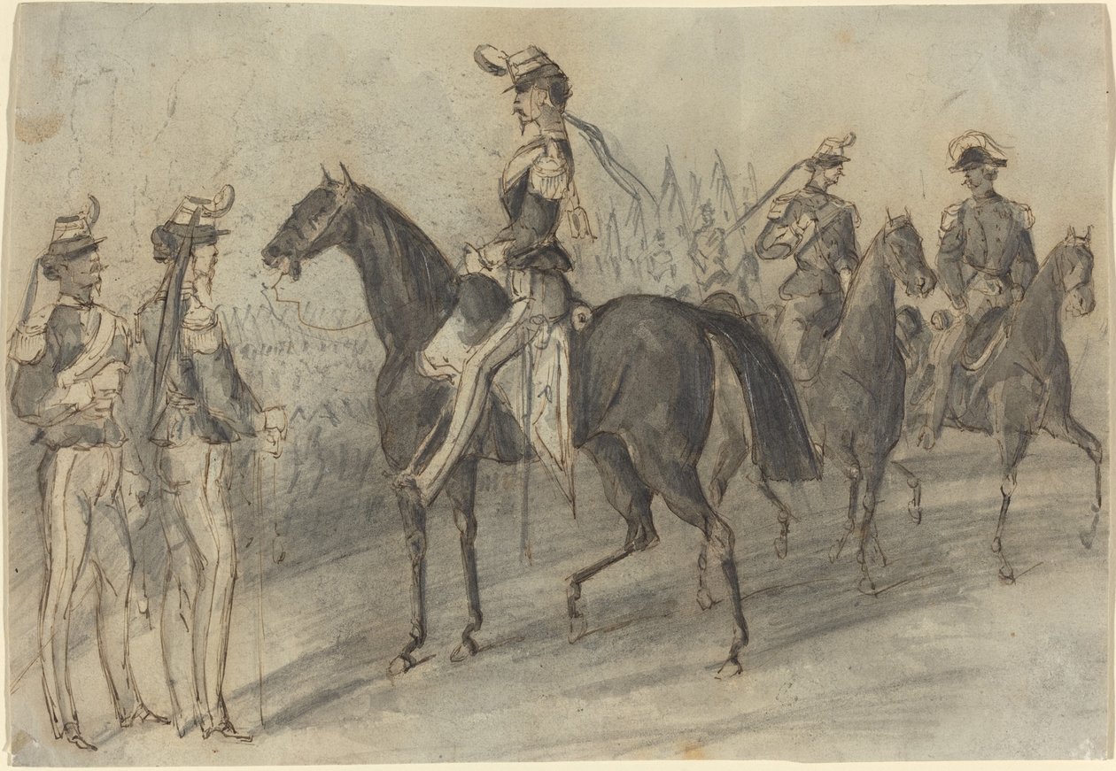 Military Parade by Constantin Guys
