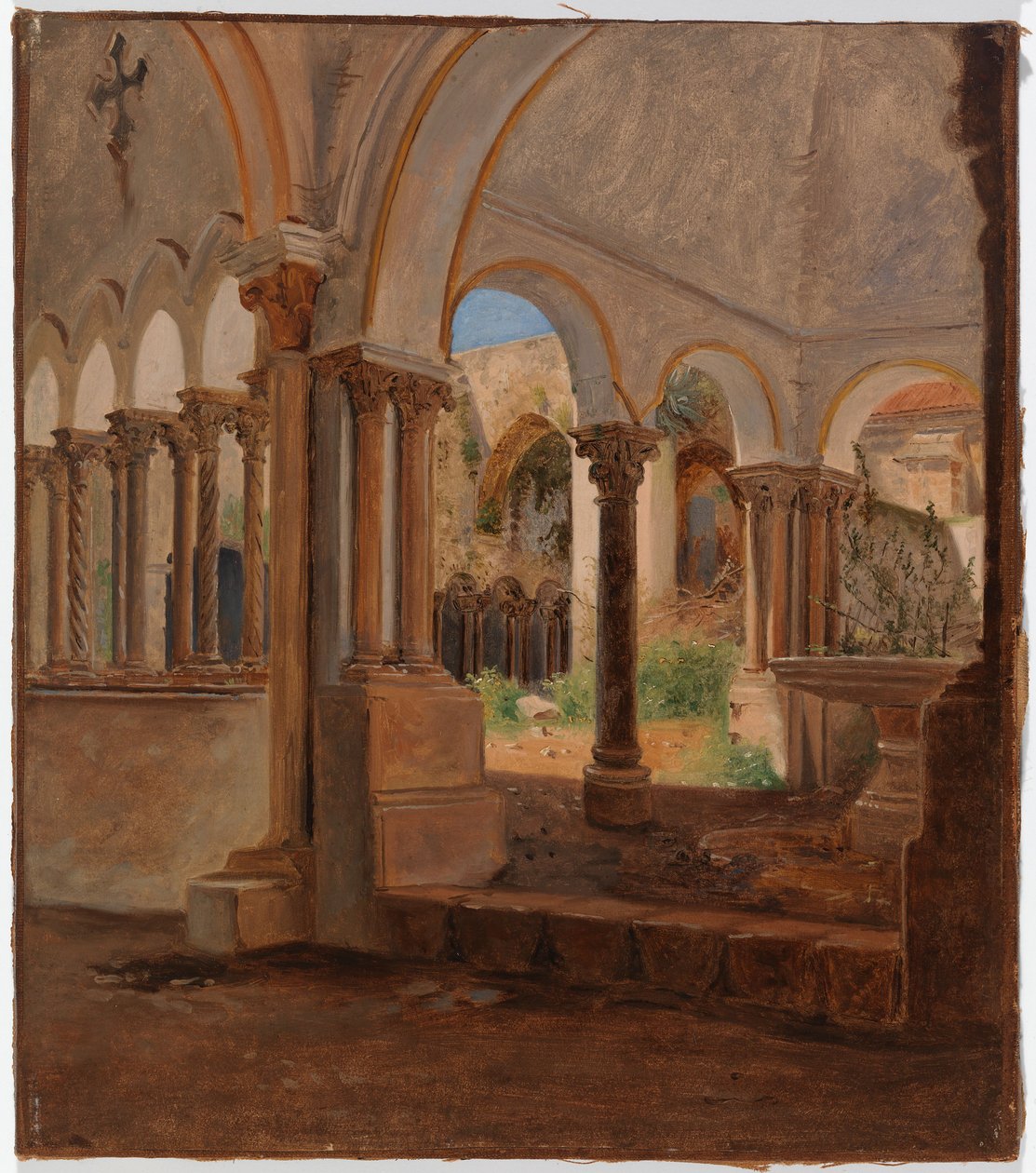 Empty Monastery Courtyard by Constantin Hansen
