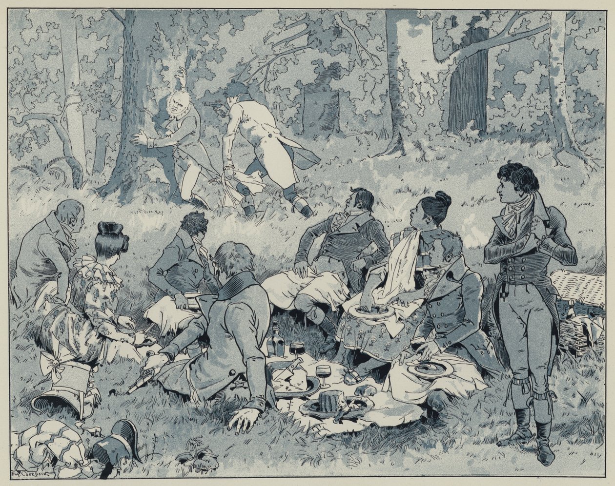 Illustration for La Dame de Gai-Fredon, written by Quatrelles by Constantino Rosa
