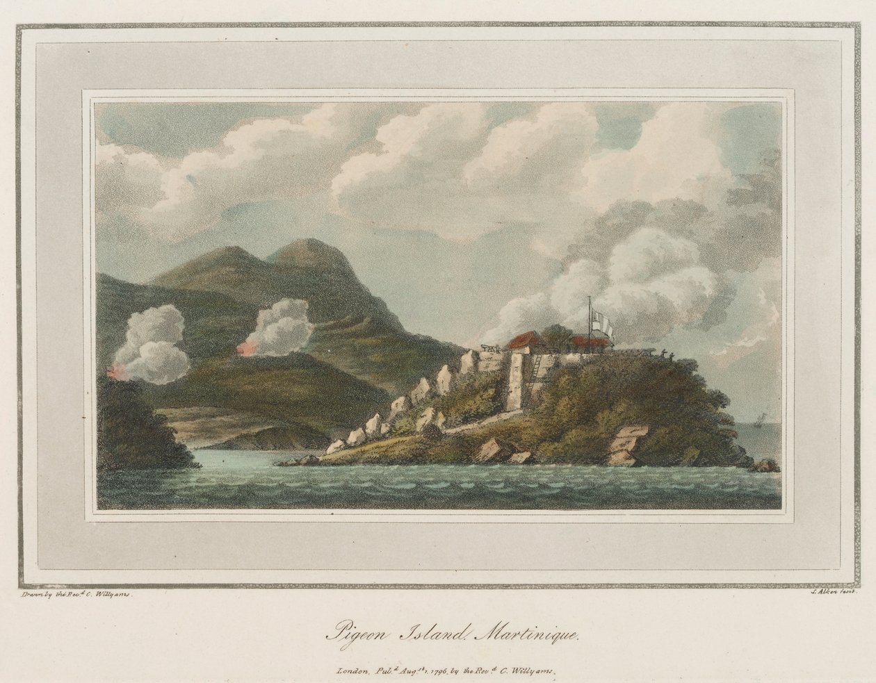 Pigeon Island in Martinique, by Reverend Cooper Willyams by Cooper (after) Willyams