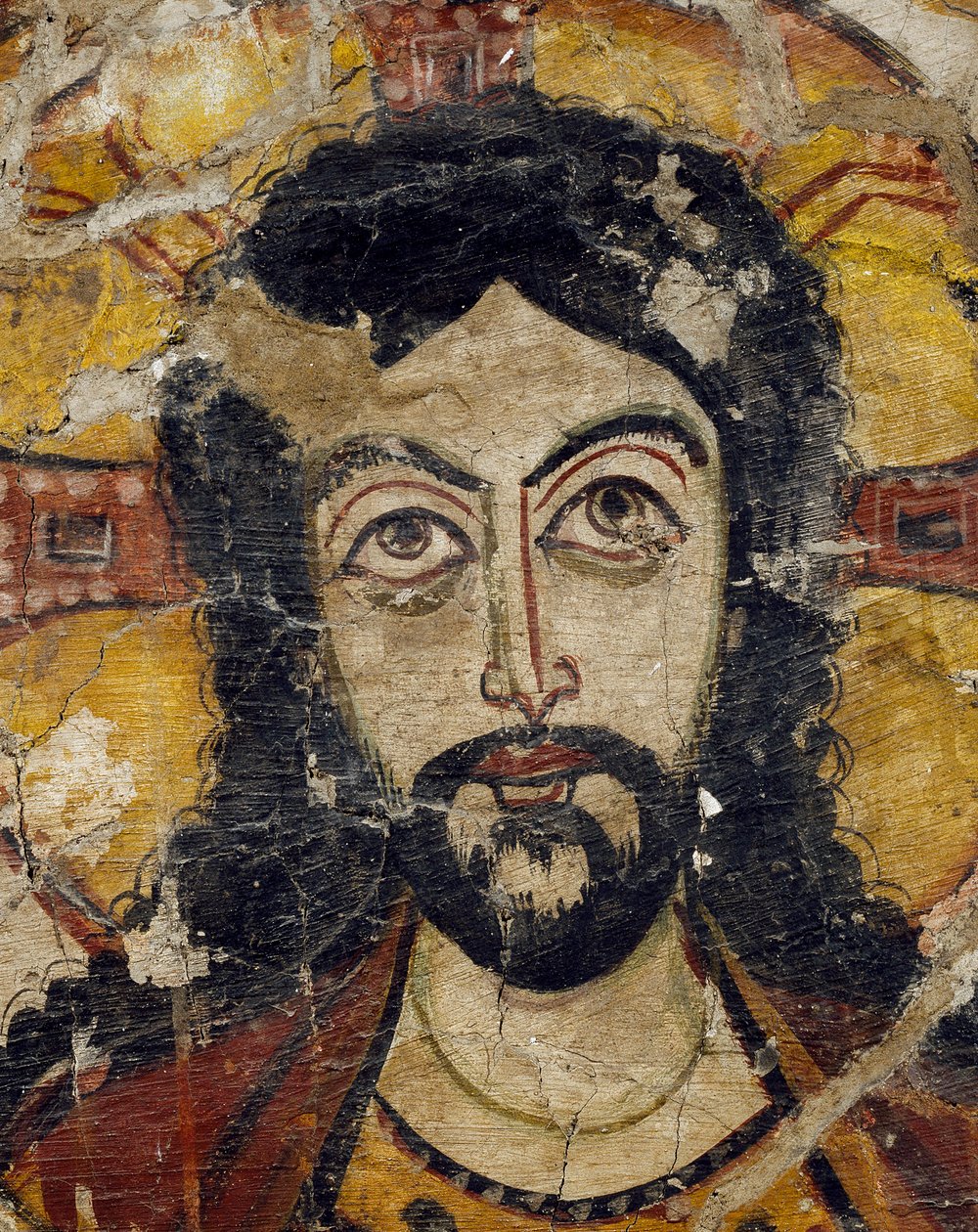 Head of Christ Supported by Two Angels (detail) by Coptic Coptic