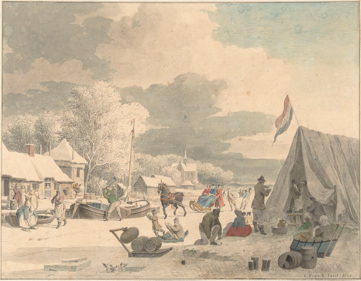 Winter Landscape by Cornelis Pronk