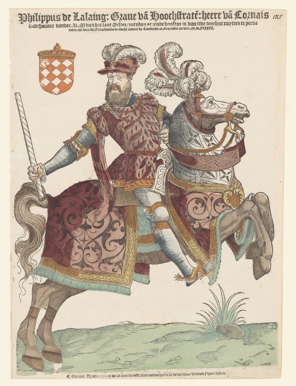Portrait of Philip of Lalaing on Horseback by Cornelis Anthonisz. (manner of)