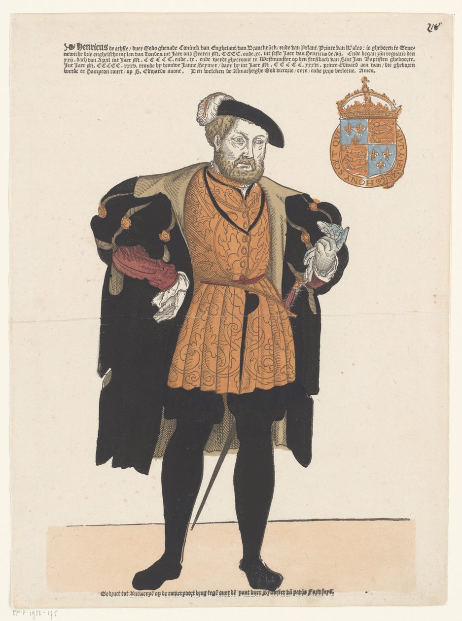 Portrait of Henry VIII of England by Cornelis Anthonisz. (manner of)