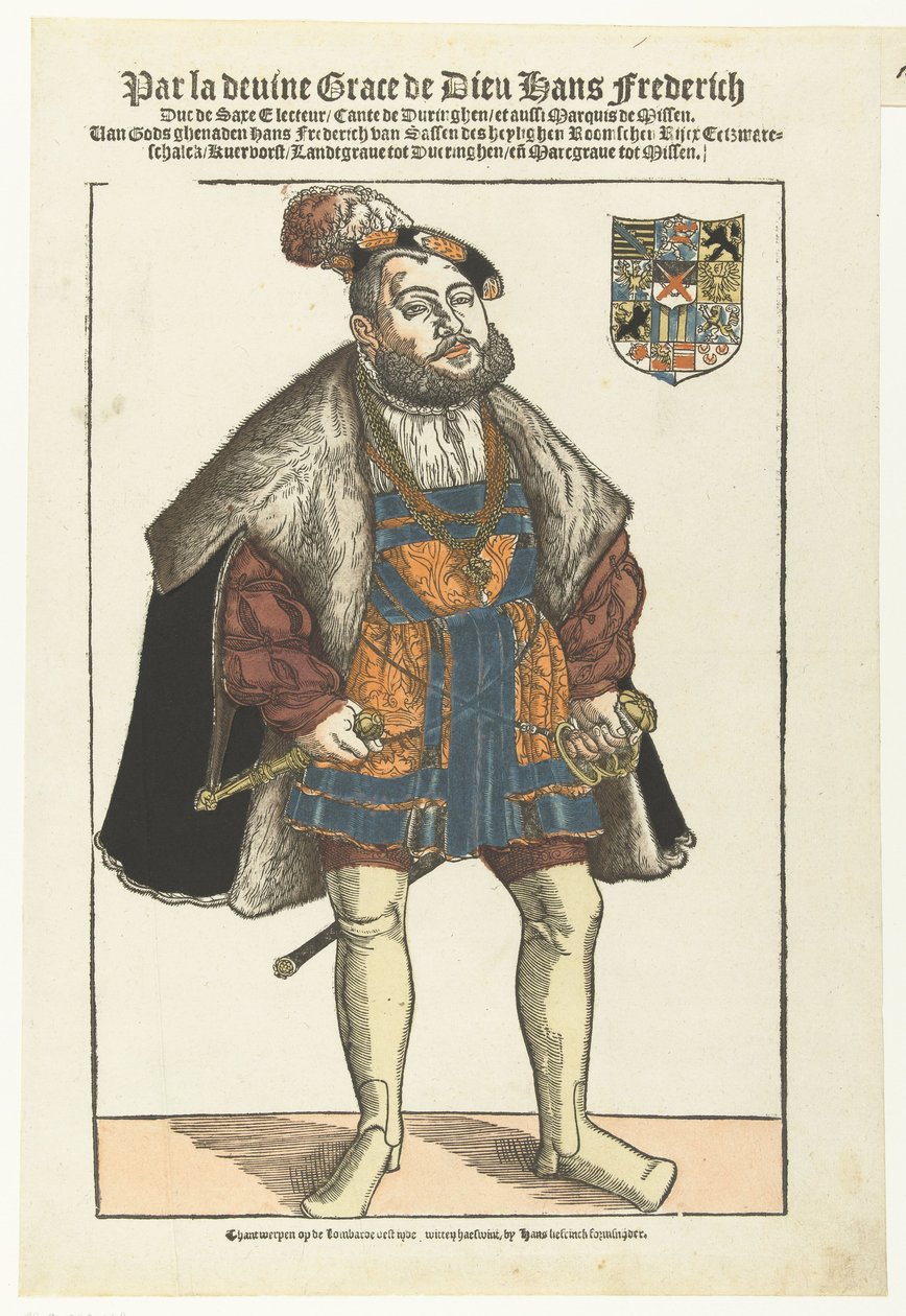 Portrait of John Frederick of Saxony by Cornelis Anthonisz. (manner of)