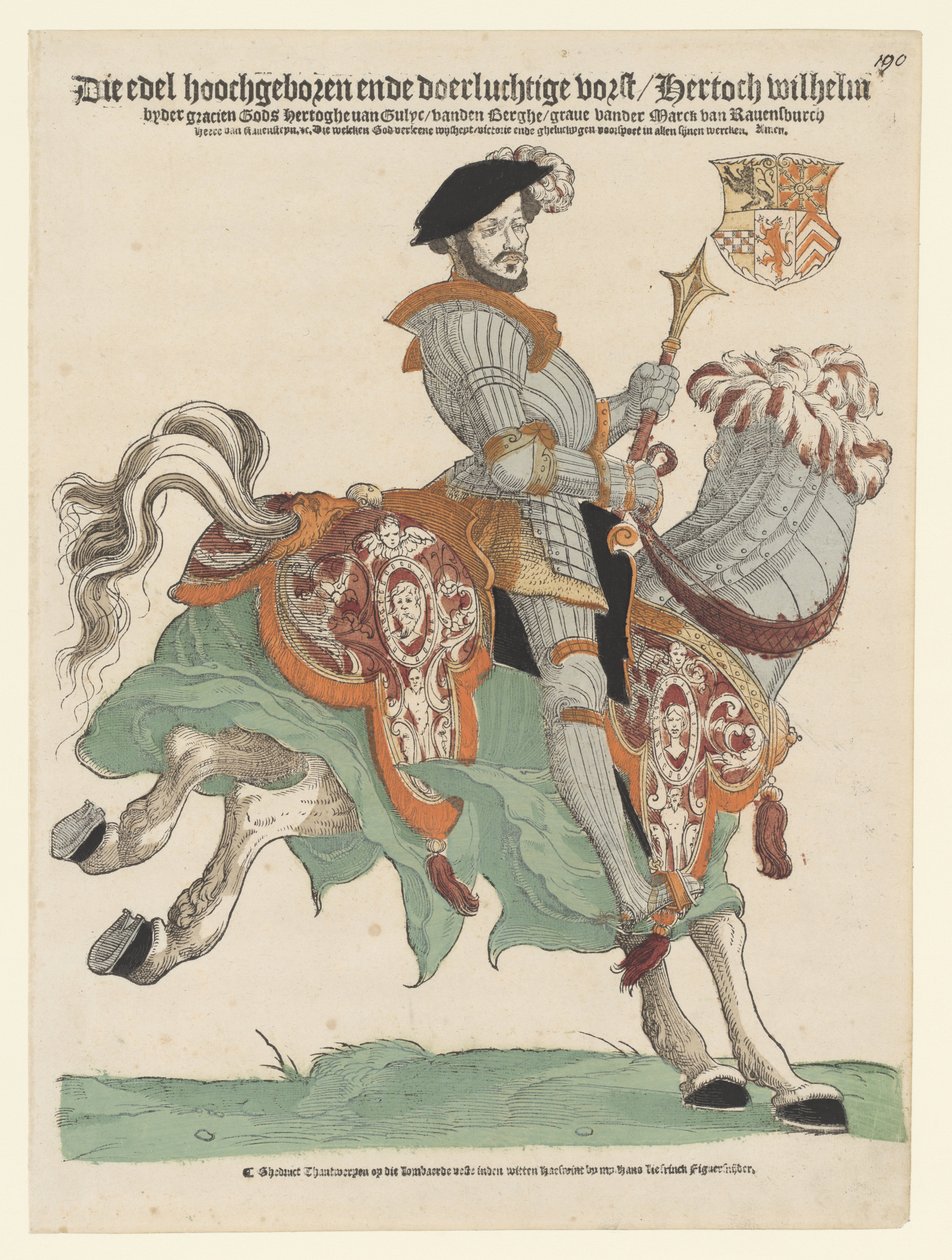 Portrait of Duke William of Cleves, Jülich and Berg, Count of Mark, Lord of Ravenstein on Horseback by Cornelis Anthonisz. (manner of)