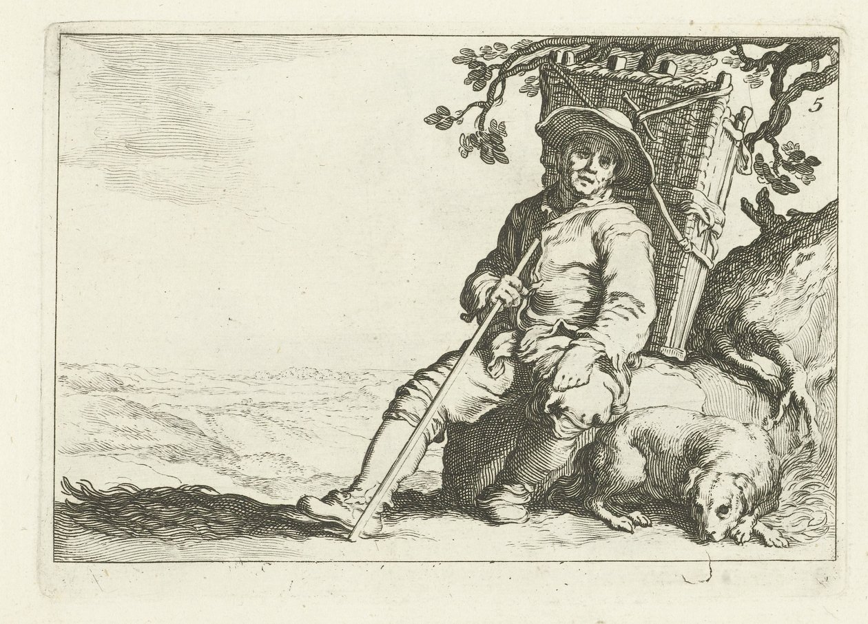 A Resting Peddler by Cornelis Bloemaert (II)
