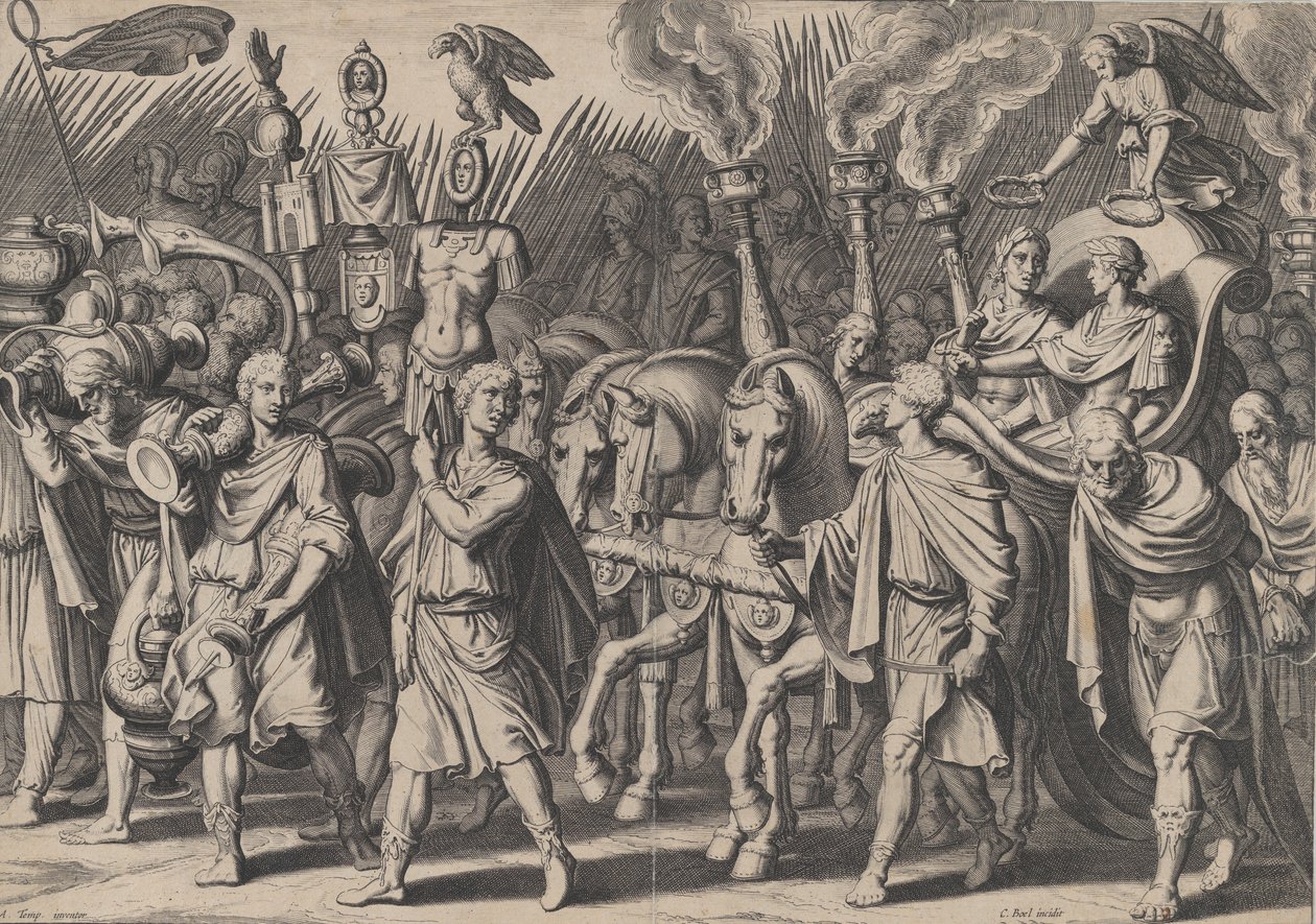 Plate 7: Triumphal Procession after Victory over Turks, from the Triumphs of Charles V by Cornelis Boel