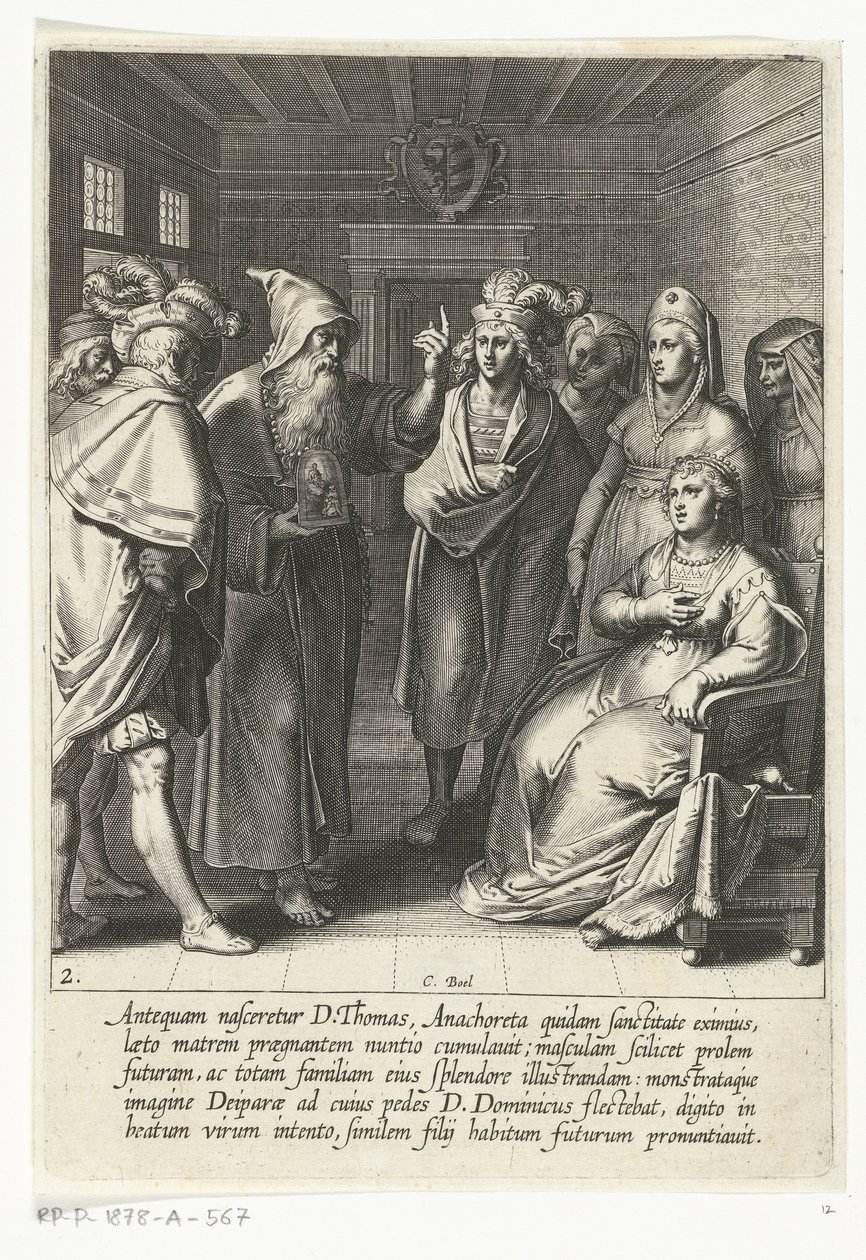Prophecy to the Mother of Thomas Aquinas by Cornelis Boel