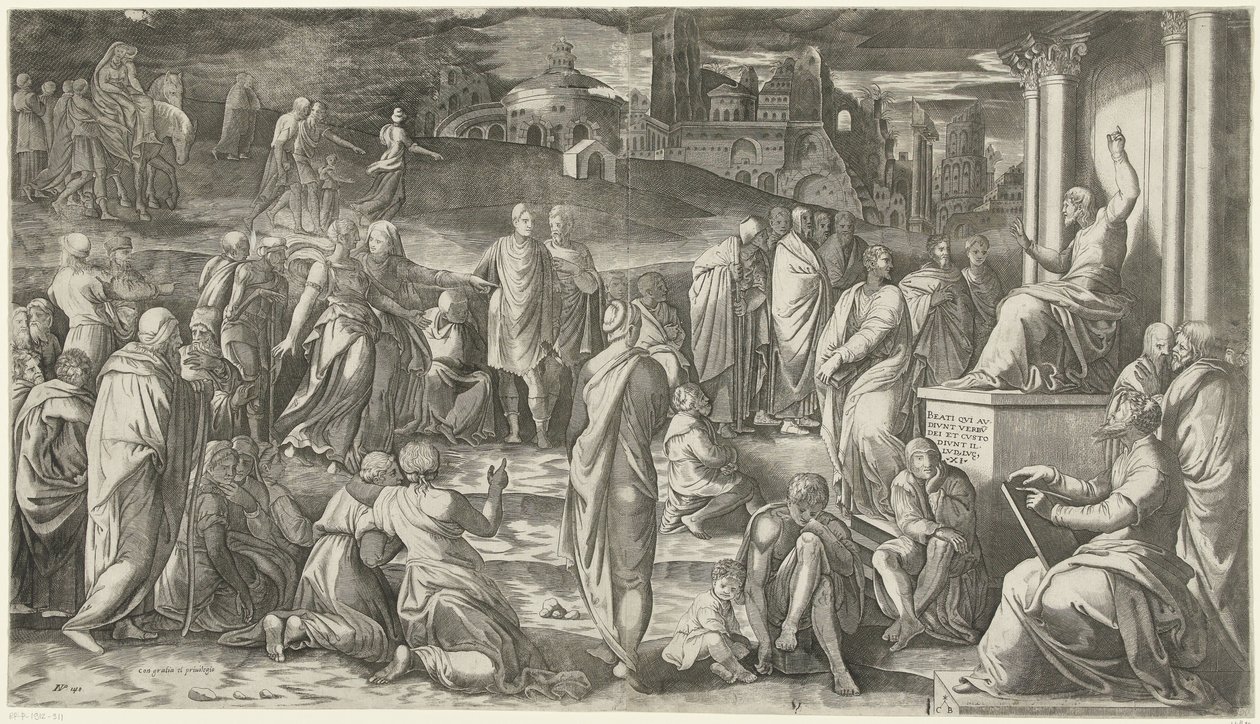 Christ Preaching to the People by Cornelis Bos