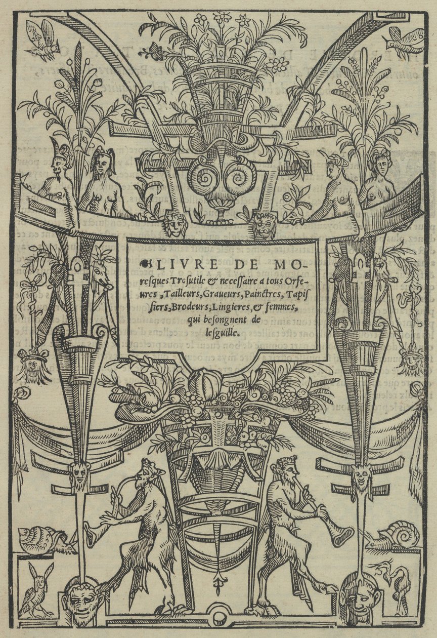 Livre de Moresques, Title Page Recto by Cornelis Bos