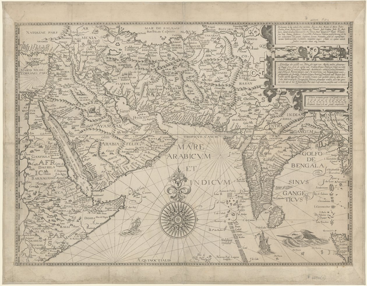 Map of the Middle East and Part of Asia by Cornelis Claesz