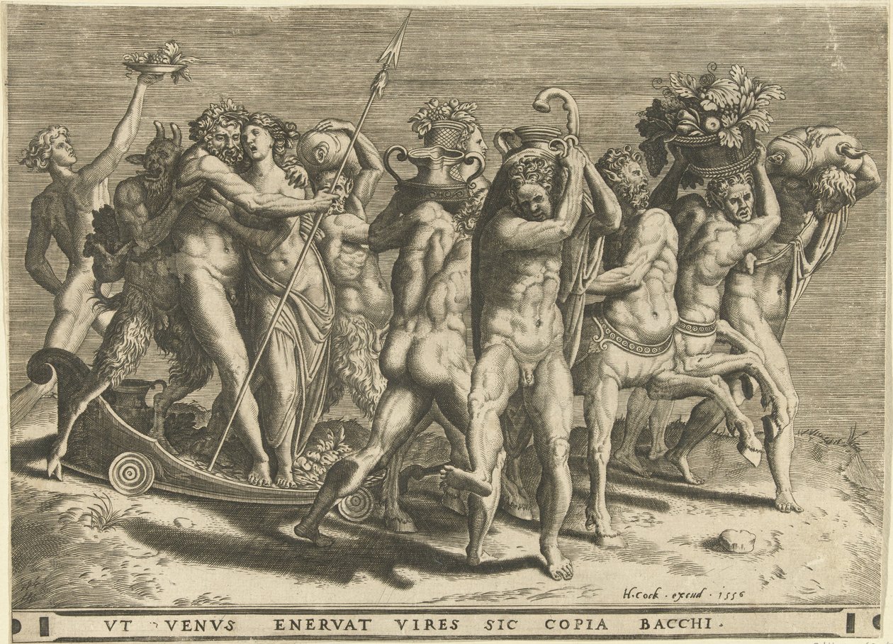 Bacchus and Venus in a Chariot Pulled by Centaurs by Cornelis Cort (rejected attribution)