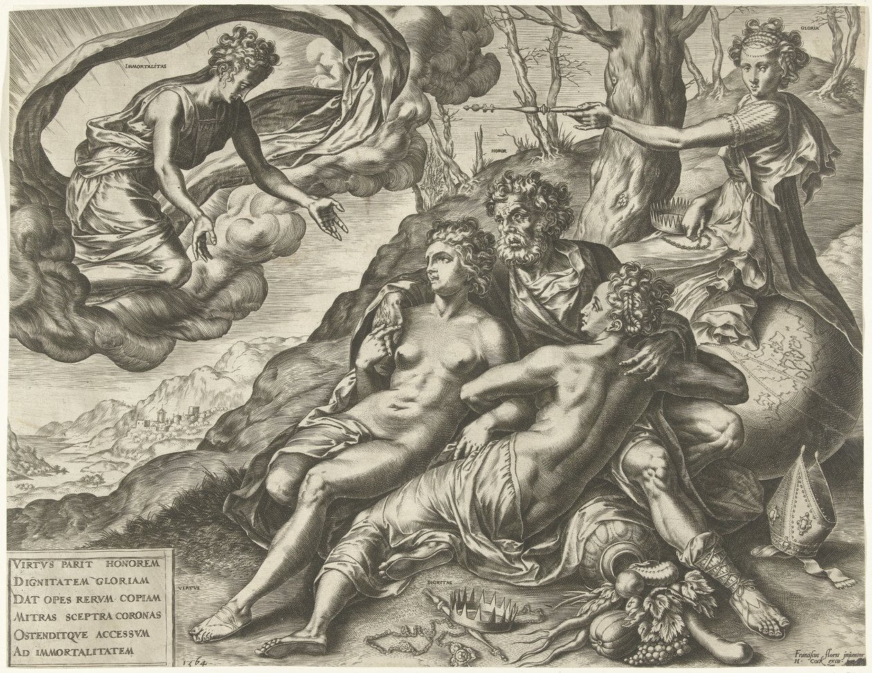 Allegory of the Immortality of Virtues by Cornelis Cort