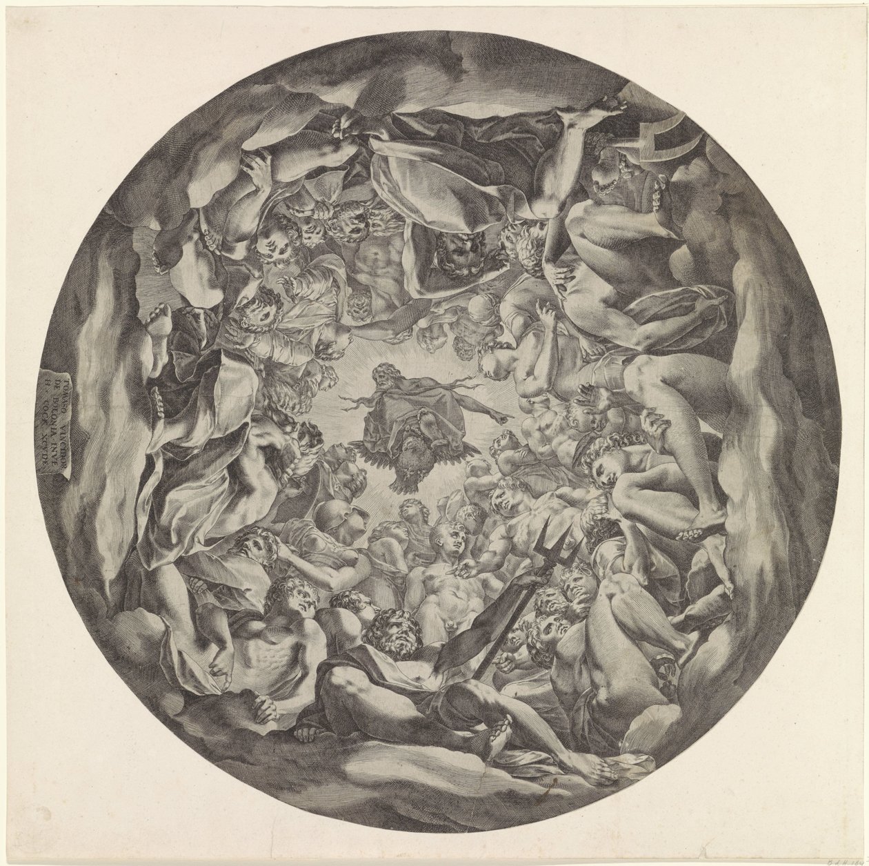 Gathering of Gods on Olympus by Cornelis Cort