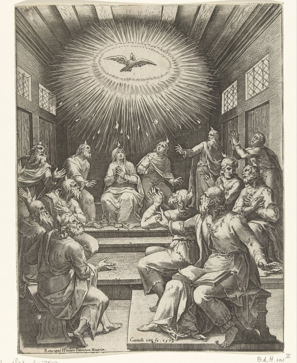 Pentecost by Cornelis Cort