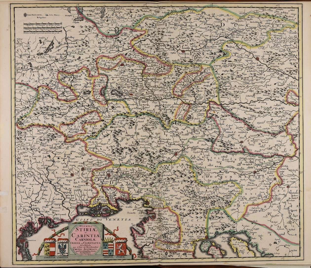 Map of the Duchy of Styria, Carinthia, Carniola, and County of Cilli by Cornelis Danckerts