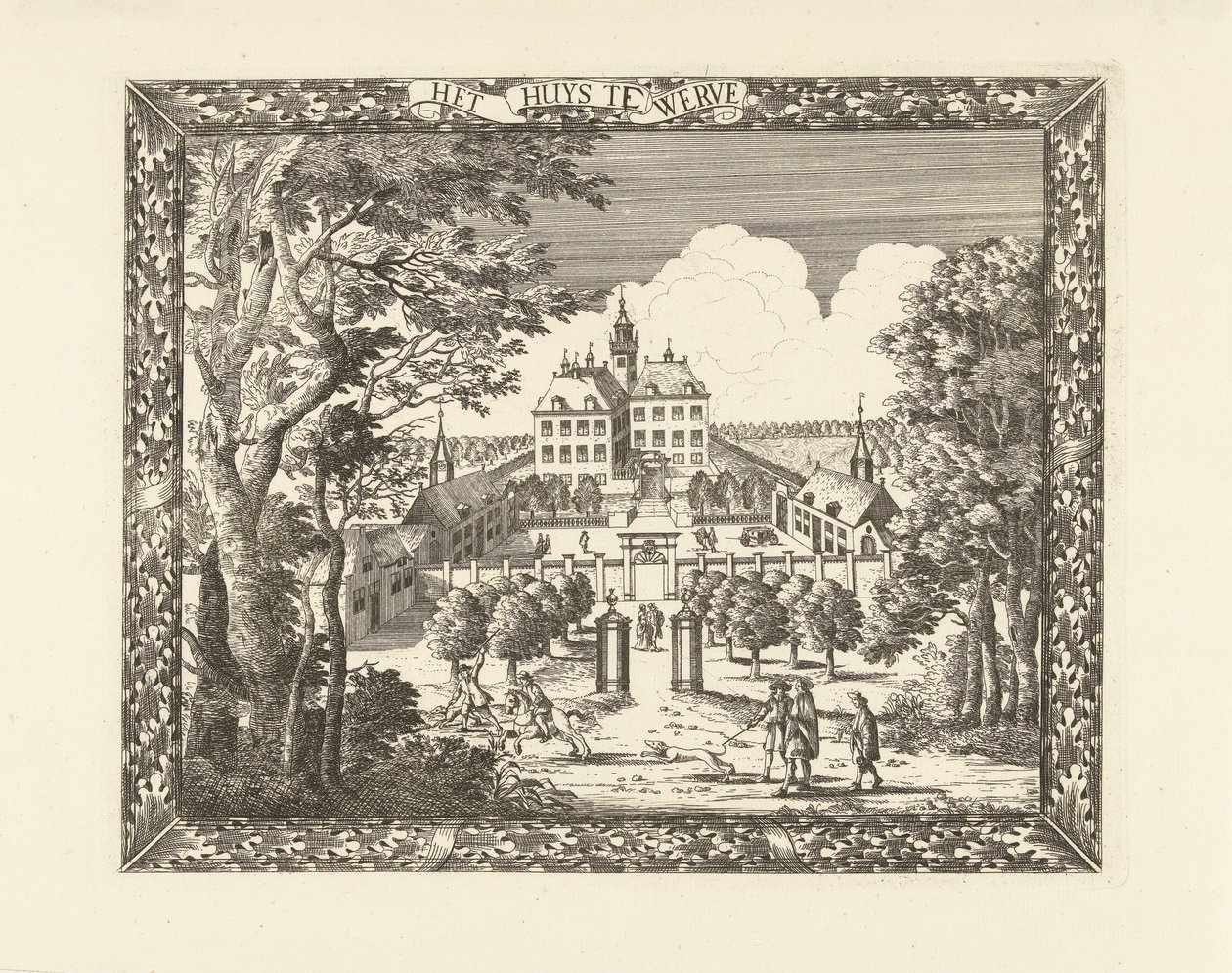 View of Huis te Werve in Voorburg by Cornelis Elandts