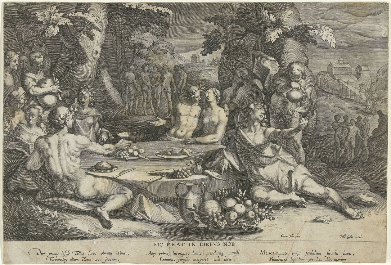 Sinful Life in the Days of Noah by Cornelis Galle (I)