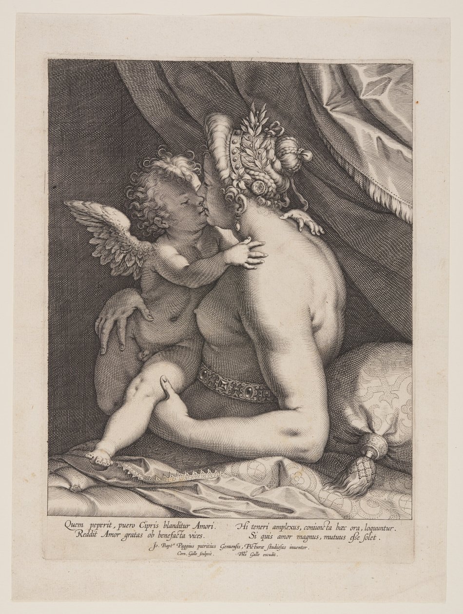 Venus and Cupid by Cornelis Galle I