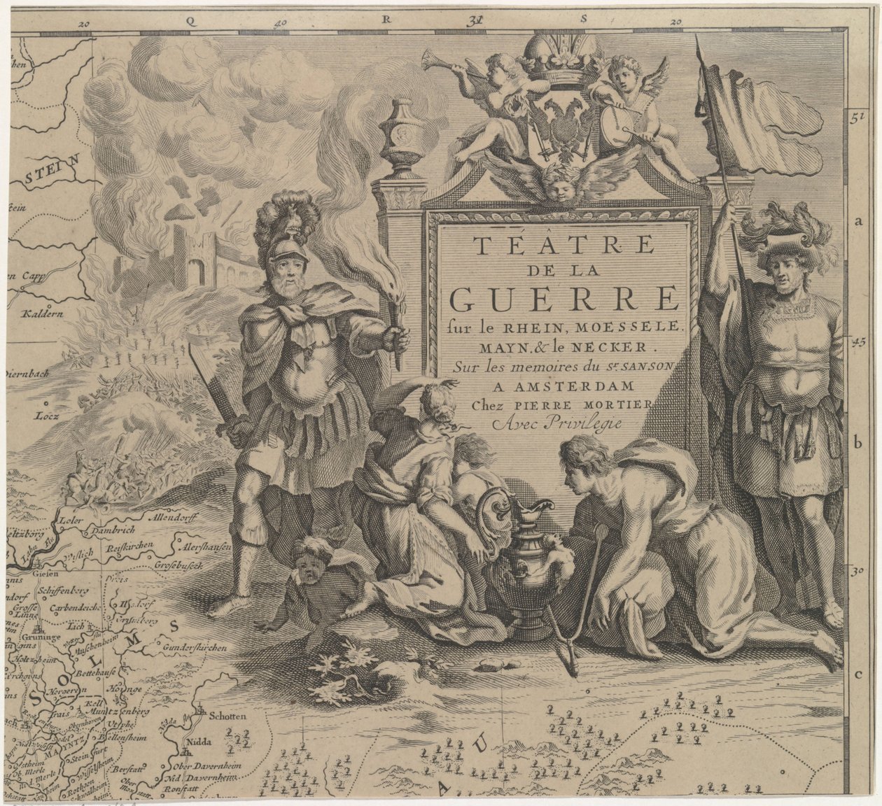 Map of the Solms Region between Marburg and Frankfurt am Main in Germany (top right sheet) by Cornelis Huyberts