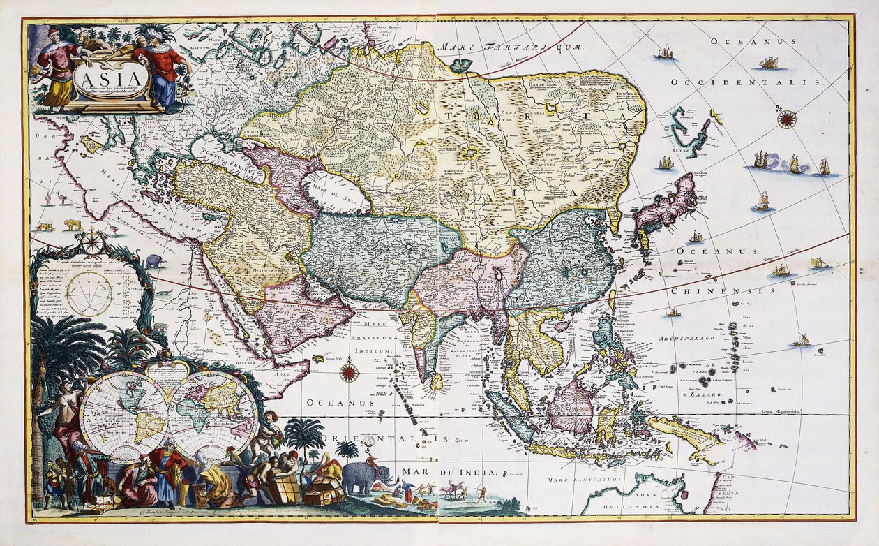 Map of Asia, c.1696 by Cornelis III Danckerts