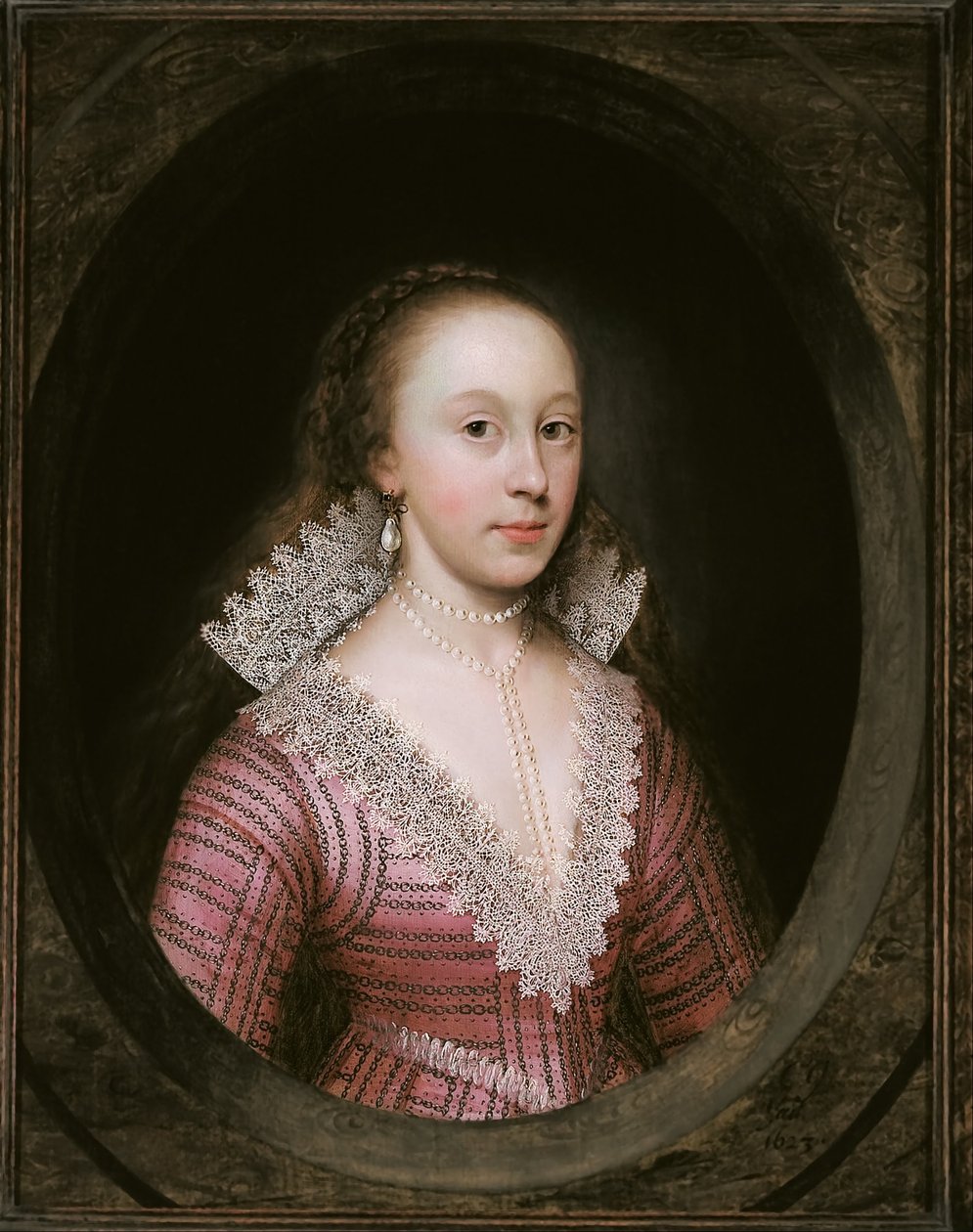 A Lady, Thought to be Catherine Fenn by Cornelis Janssens van Ceulen