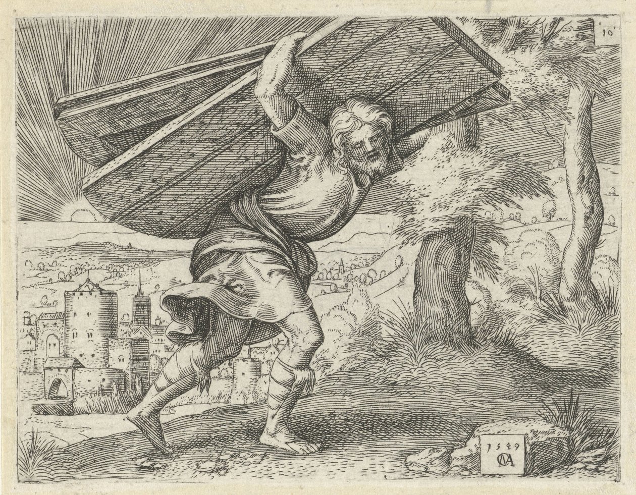 Samson Carrying the Gates of Gaza (series title: History of Samson)
