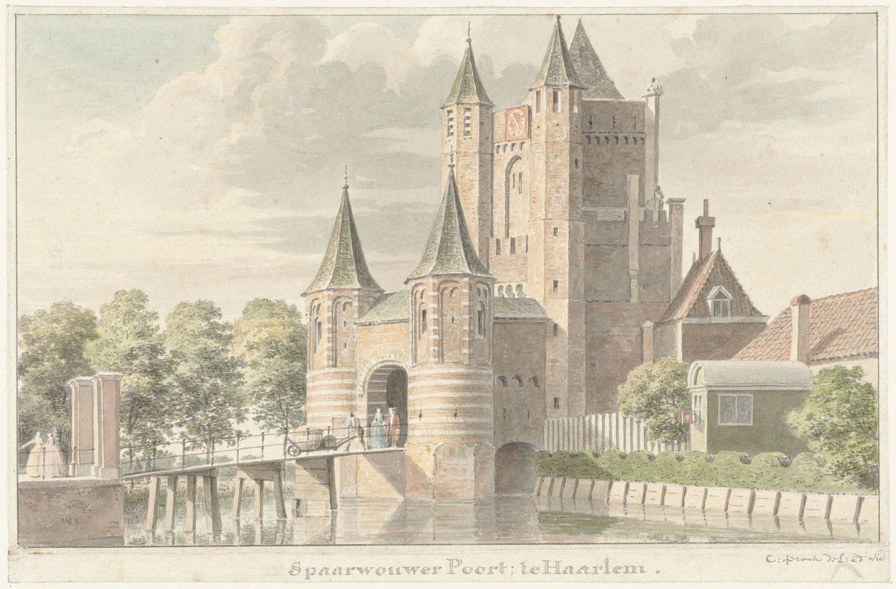 Spaarnwouder gate in Haarlem by Cornelis Pronk