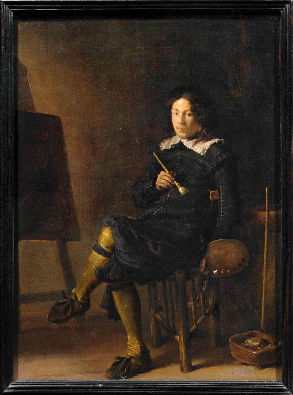 Self-Portrait at the Easel by Cornelis Saftleven