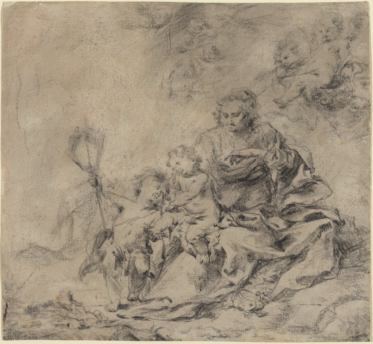 The Virgin and Child with John the Baptist by Cornelis Schut I