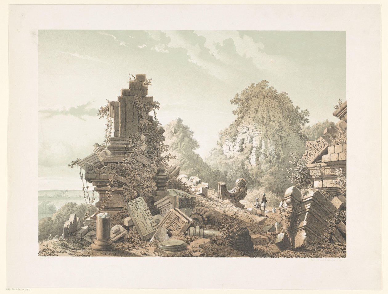 Ruins of Tjandi Lora Djongrang by Cornelis Springer