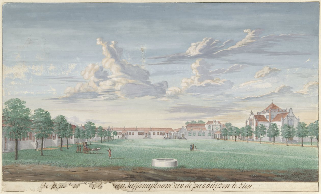 The Courtyard of Fort Jaffnapatnam in Ceylon by Cornelis Steiger