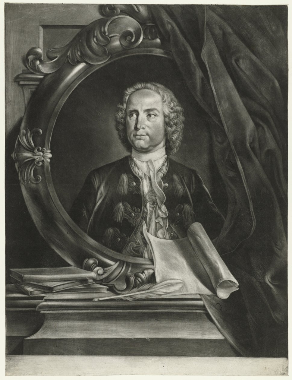 Portrait of the Composer Pietro Antonio Locatelli by Cornelis Troost
