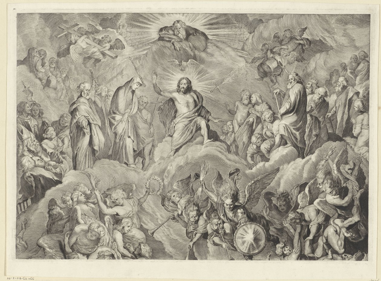 The Last Judgment (upper plate) by Cornelis Visscher (II)