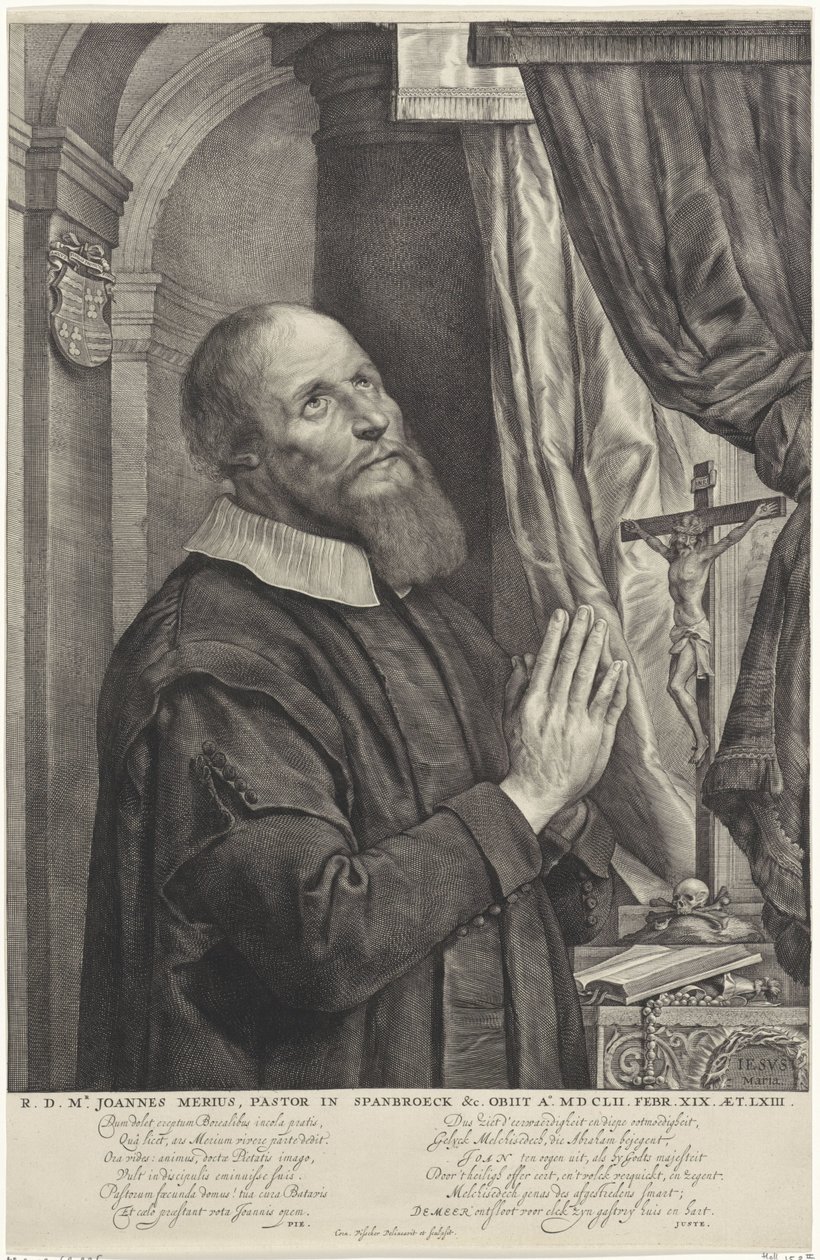 Portrait of Joannes van der Meer by Cornelis Visscher (II)
