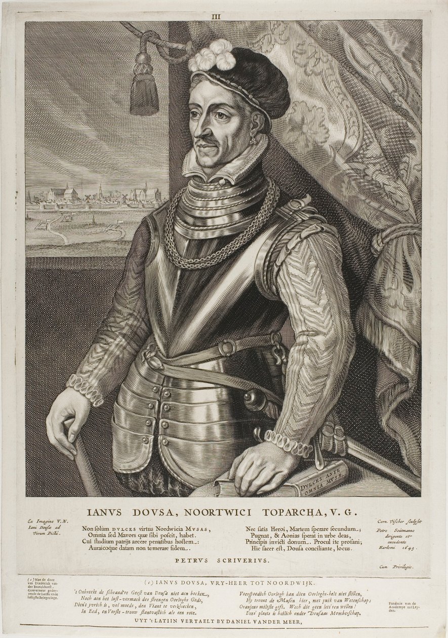 Jan van der Does, Plate 3 from Quatuor Personae by Cornelis Visscher