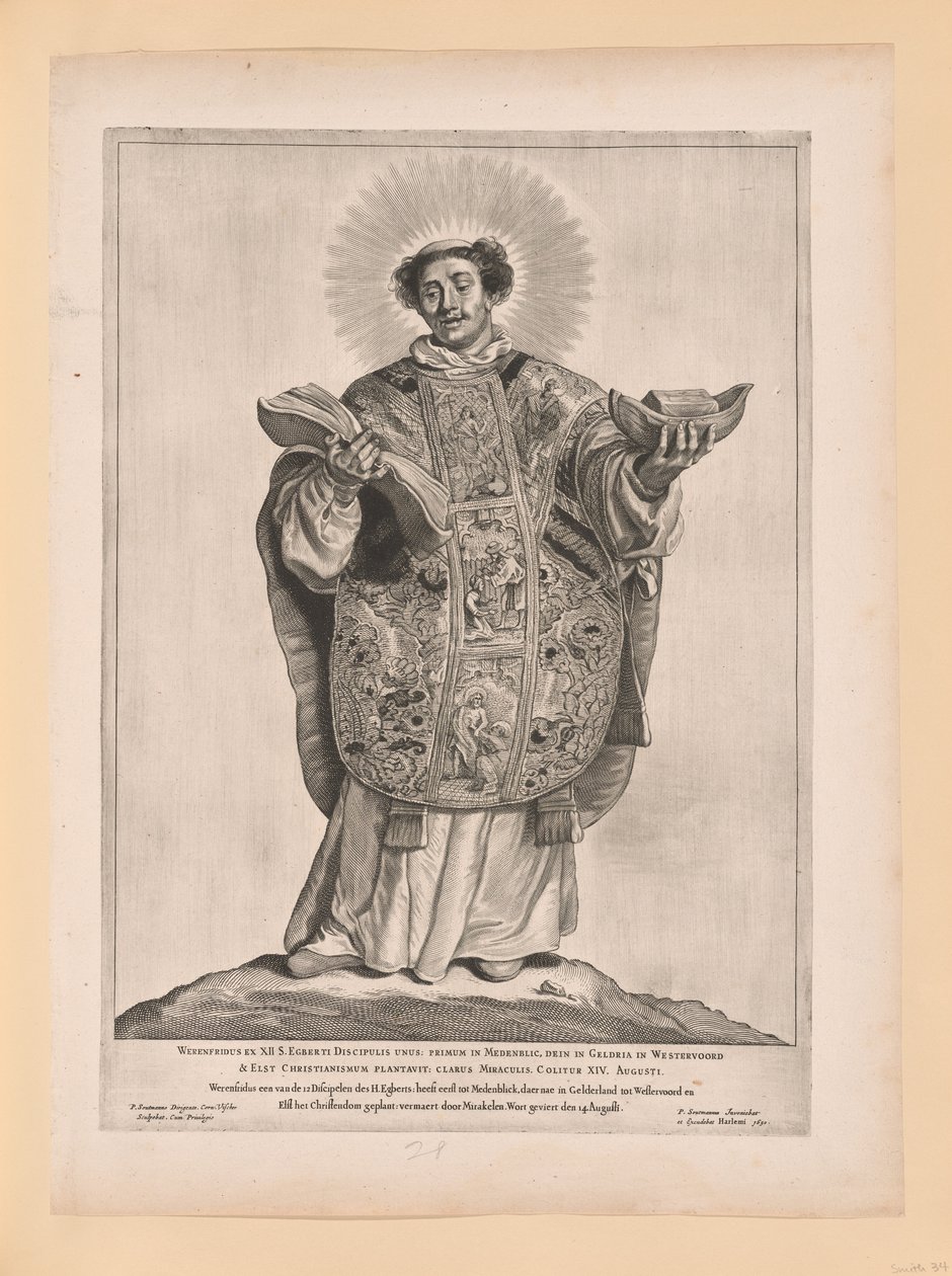 Saint Lebuin, from Saints of the North and South Netherlands by Cornelis Visscher
