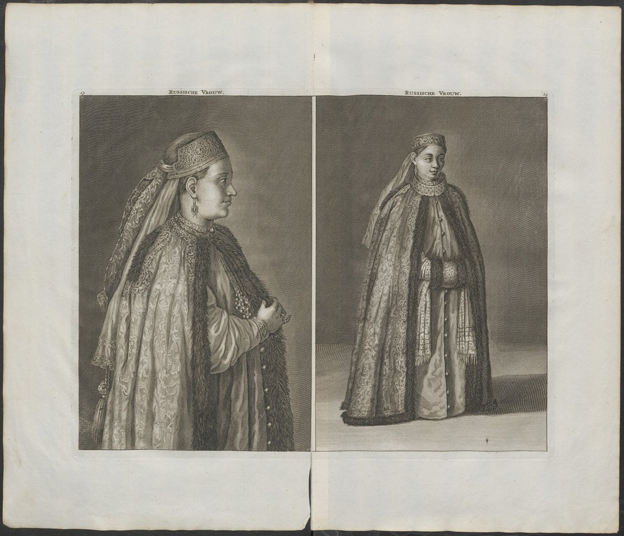 Russian woman From: Reizen over Moskovië, 1711 by Cornelis de Bruijn